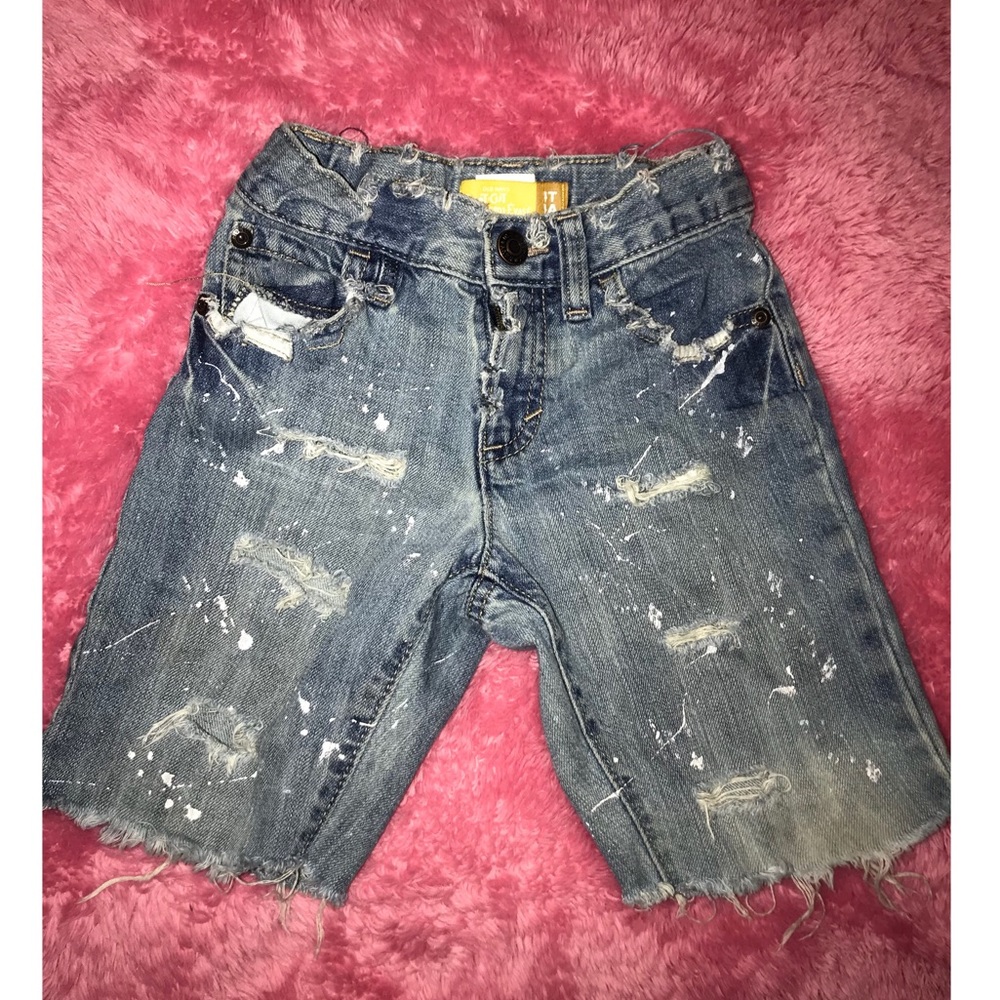 Customized Distressed/ Ripped Baby Jeans Shorts